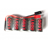 PACK BATERIA PARA RECEPTOR NIMH 6V 1600MAH 5 CÉLULAS TIPO FLAT PLUG FUTABA E JST AUTOMODELO TRAXXAS REVO JATO HPI ETC GELONG SUPER POWER TB1816